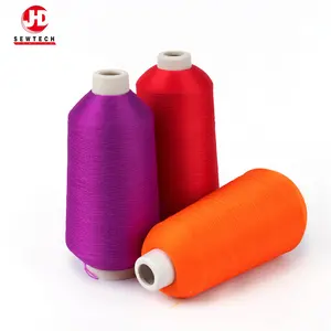 High quality Nylon Yarn High Elastic Dyed Sewing Thread Wooly nylon 100D/2 1000+color in stock