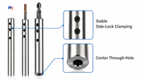 Porte-outil long à queue droite de petit diamètre anti-vibration MT CNC SLD Sidelock Extension Bar pour l'usinage de trous profonds