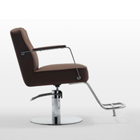 Grande demande pompe hydraulique réglable en hauteur avec repose-pieds marron petit fauteuil de barbier pour salon de coiffure salon de beauté