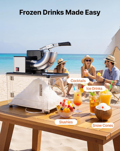 Electric Ice Shaver Snow Cone Maker Ice Crusher Portable Semi-Automatic Mechanical <strong>Control</strong> PP Commercial Cocktails High Capacity - Product Image 1
