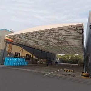 Outdoor <b>Large</b> Warehouse Tent Q235 Galvanized Steel Folding Manual Operation Sun Shelter For Factory Passageway - Product Image 3
