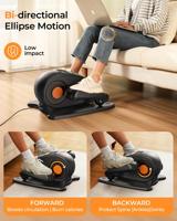 Elíptico eléctrico debajo del escritorio, ejercitador de piernas Elipse para personas mayores, ejercitador de pedal sentado completamente ensamblado con control remoto