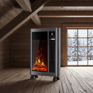 <span class=keywords><strong>Cheminée</strong></span> <span class=keywords><strong>électrique</strong></span> autonome HL-N09 pour la maison, avec effet de flamme 3D réaliste, humidificateur à vapeur et télécommande - Product Image 5