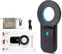 Lector Universal de Etiquetas para Perros y Animales, 125/134.2K USB CKU/NGKC, Escáner de Microchip para Mascotas, Material ABS, 134.2kHz Solo Lectura, para ISO de 5-15cm