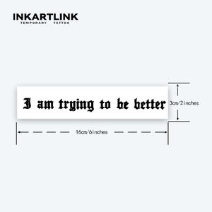 คำคม ไม่มีอะไรเป็นไปไม่ได้ <span class=keywords><strong>สัก</strong></span>กึ่งถาวร น้ำหมึกจากน้ำดอกพุด กันน้ำ ติดทนนาน 15 วัน ลายตัวอักษรทันสมัย โดดเด่น - Product Image 4