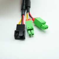 Câble de raccordement OEM personnalisé à 2 broches avec connecteur mâle-femelle et bornier enfichable pour équipement d'automatisation industrielle