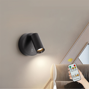 Lampe murale LED moderne <span class=keywords><strong>rechargeable</strong></span> par USB, pour chambre à coucher, magnétique, orientable, avec projecteur COB, 3 couleurs, commande tactile - Product Image 1