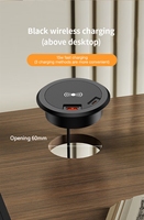 Pengisi Daya Nirkabel 12V dengan USB C Terintegrasi, Cepat, Terpasang di Furnitur Kantor, Desktop, dan Dapur