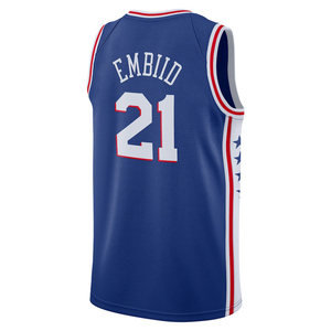 Pria # 21 Embiid Philadelphia Jersey Kaus Basket Kustom yang Dijahit Seragam Remaja Bordir Pakaian Olahraga Hot-press - Product Image 2