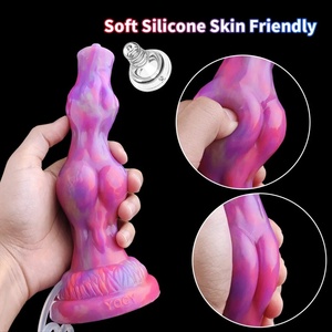 YOCY Squirting Wolf Knot <b>Dildo</b> Luminous Toy for Couples Silicone Dog <b>Dildo</b> Ejaculating Masturbators Sex Toy With Suction Cup - Product Image 4