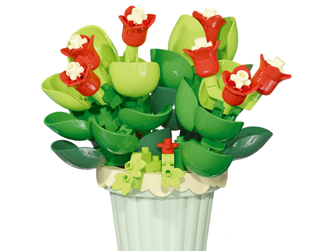 Jade Plant Potted Plant Building Block Set (163pcs)