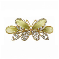 Barrette à cheveux papillon en strass style coréen pour femme, pince à cheveux creuse en résine colorée avec fleur, barrettes à ressort