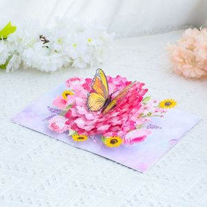 Tarjeta de Felicitación Pop-up con Diseño de Flor 3D y Mariposa - Product Image 4