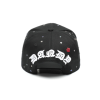 Gorras de Béisbol de Lujo Personalizadas OEM de 5 Paneles con Diamantes de Imitación y Logotipo Bordado en 3D, Gorra Original Negra