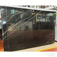 Dalles de marbre noir Marquina poli naturel en gros, dalles de marbre blanc et noir pour carrelage de salle de bain, murs et sols