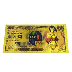 Billet de banque commémoratif <span class=keywords><strong>Cowboy</strong></span> <span class=keywords><strong>Bebop</strong></span> en feuille d'or, pièce en plastique, cadeau Western spatial pour collectionneurs et fans d'<span class=keywords><strong>anime</strong></span> - Product Image 3