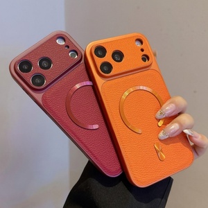 Nueva funda protectora magnética a prueba de golpes de cuero colorida para iPhone 13 14 15 16 17 Pro Max, venta al por mayor de fábrica. - Product Image 4