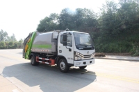 Camion de collecte des déchets municipaux Euro6B de 7 mètres cubes, type compacteur hydraulique, configurations à double alimentation disponibles