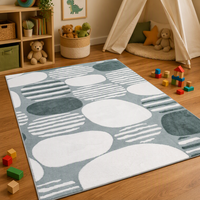 Moderner Abstrakter Jacquard-Teppich Weicher Plüsch-Wohnzimmerteppich Geometrisches Muster Rutschfester Maßgefertigter Teppich