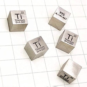 Титан (Ti) 10 мм, металлический куб, 99,9% чистоты, 4,57 г, для коллекционирования или экспериментов - Product Image 2