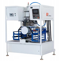 Machine d'impression par transfert thermique servo-triaxiale pour seaux de peinture en plastique de 20 L (5 gallons) et seaux de revêtement à surface incurvée, impression à cycle complet