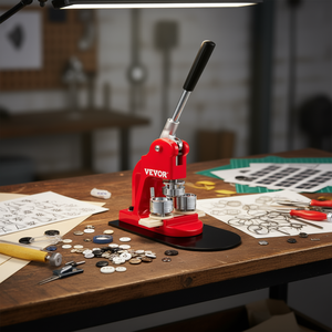 Machine à fabriquer des badges Vevor 32 mm, presse manuelle, équipement de fabrication de badges ronds en acier - Product Image 2