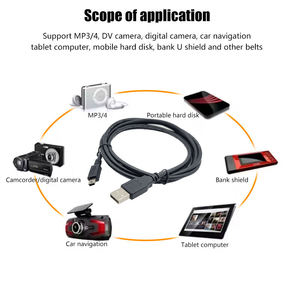 <b>USB</b> <b>2.0</b> PVC BLACK <b>Cable</b> a Male to 5 Pin Mini <b>USB</b> Industrial Data Sync Charging Charger - Product Image 5