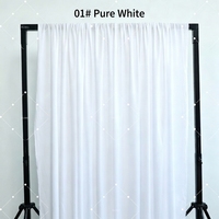 Tissu brut en soie de lait Muwei, rideau drapé ton neutre pour la décoration de toile de fond de mariage