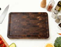 Michulin MCL800 luxe classique Extra épais fin grain bois de noyer planche à découper poignée intégrée bloc à découper durable