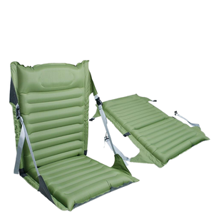 Chaise gonflable portable avec dossier réglable, coussin d'assise en nylon 40D TPU PVC imperméable pour extérieur, plage, pique-nique, randonnée - Product Image 1