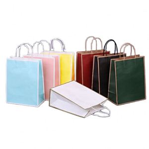 Bolsa de Compras de Papel Kraft con Asa de Diseño Personalizado KM, Bolsa Promocional de Alta Calidad con Logotipo Impreso - Product Image 1