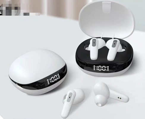 JS81 Noise Canceling Earbuds with Charging Box LED Display Mic Handfree Wireless Bluetooth In-ear Earphone for Most Smart Phone