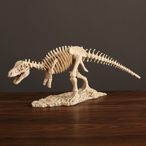 Modèle de squelette fossile de Tyrannosaurus Rex en résine, squelette de dinosaure, décoration éducative, style nordique moderne, rétro blanc - Product Image 1