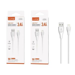 Câble de données Lumiz USB vers IP 3.4A 1M, haute durabilité, charge et synchronisation - Product Image 2