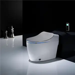 Toptan yüksek kalite düşük fiyat otomatik banyo tek parça bide tuvalet akıllı wc akıllı s-tuzak 110v akıllı tuvalet