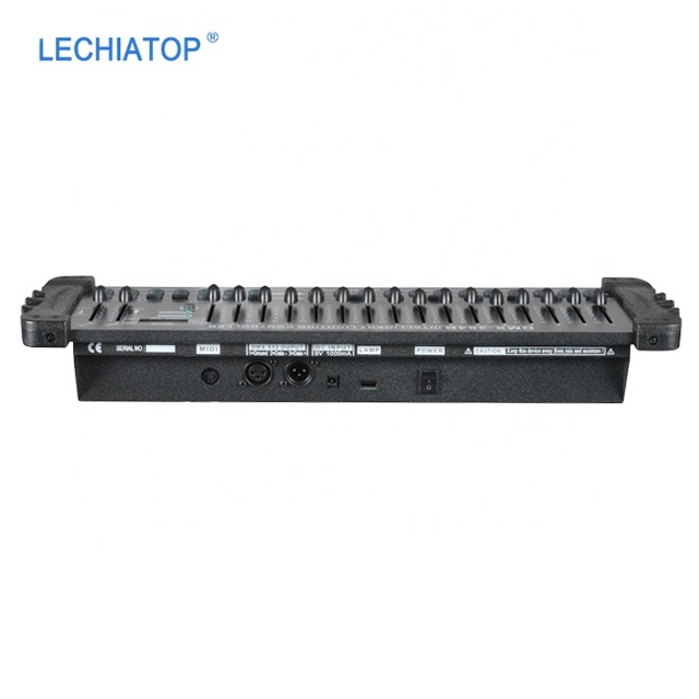 High Performance Mini Lighting Console 384 Mixer DMX512/1990 Standard 110-240V Dimmer Built-in Microphone for Stage Events Metal