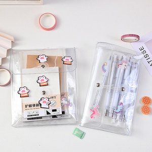 Estuche de PVC transparente Ins, bolsa de almacenamiento creativa para documentos, información, papel, para el cuidado de la piel pencil, estudiante - Product Image 1