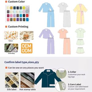 Beefey Nuovi Arrivi: Eleganti e Dolci Pigiami da <span class=keywords><strong>Donna</strong></span> Glamour e Confortevoli, Leggeri per l'Estate con Vita Elastica Frontale - Product Image 5