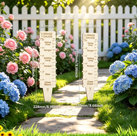 4 pièces, 2 styles, jauge de hauteur en bois pour plantes, règle de mesure de la croissance des plantes, outil de mesure de pelouse fait main pour l'extérieur