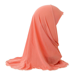 2-6 Jahre muslimische Kinder Mädchen Hijab einteilige Kinder kappe Voll abdeckung Kopftuch Islamischer Schal Kopftuch Arabisches Gebet Hijab Hut - Product Image 3