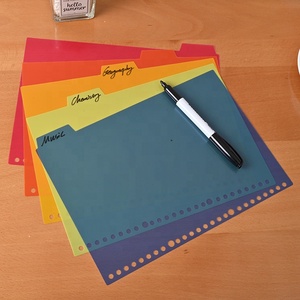 AFFISURE Plastic A4 A5 B5 20 26 30 Holes Punched Multicolor 5-Tabs Index <strong>Divider</strong> For <strong>Binders</strong> - Product Image 3