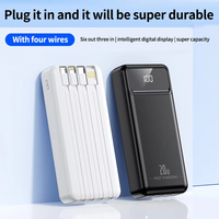 Batterie externe 20000 mAh 10000 mAh 22,5 W à charge rapide, grande capacité avec cordon intégré, alimentation mobile, chargeur multi-ports