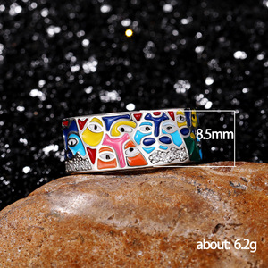 Anello con Design Occhio Colorato, Stile Artistico, Anello da Dito per Donne - Product Image 5