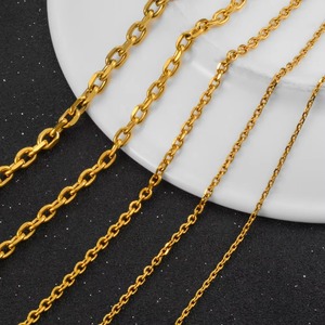 Cadena de Eslabones de Acero Inoxidable Chapada en Oro de 1.6mm/2.4mm/3mm/4mm/5mm de Ancho, Collar con Colgante de Alta Calidad, Regalo al por Mayor - Product Image 2