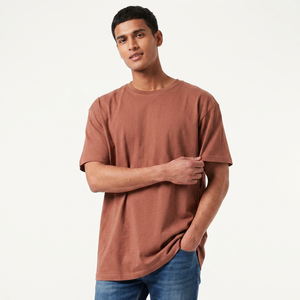T-shirt surdimensionné épais pour hommes, personnalisable, délavé, style streetwear décontracté, grandes tailles pour hommes et garçons - Product Image 1