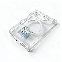 Coque de téléphone de luxe N52 magnétique puissante anti-chute antichoc transparente en TPU PC anti-jaunissement, vente en gros pour iPhone Duo