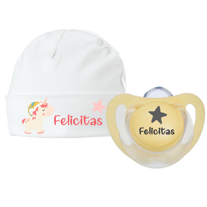Bavaglino per neonati con nome Festa Unicorno (Ragazza) - Product Image 4