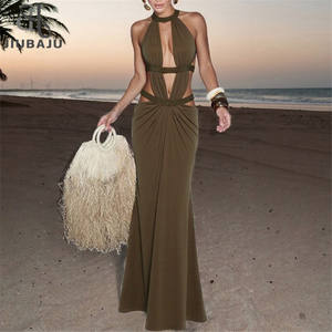 <span class=keywords><strong>Abito</strong></span> Sexy con Paillettes e Schiena Scoperta, Vestito Lungo Senza Maniche con Spalle Scoperte e Dettagli Traforati, Nuovo <span class=keywords><strong>Abito</strong></span> da Sera per Donna - Product Image 1