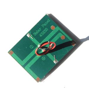 แผงโซลาร์เซลล์ขนาด43*55มม. พร้อมลวดอีพ็อกซี่แผ่นพลังงานแสงอาทิตย์ขนาดเล็ก0.4W 1.5V สำหรับบ้านแบบ DIY - Product Image 2