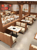 Mobilier de restaurant de luxe table et chaises hôtel restauration rapide collations repos restaurant occidental en bois stand canapé ensemble de sièges